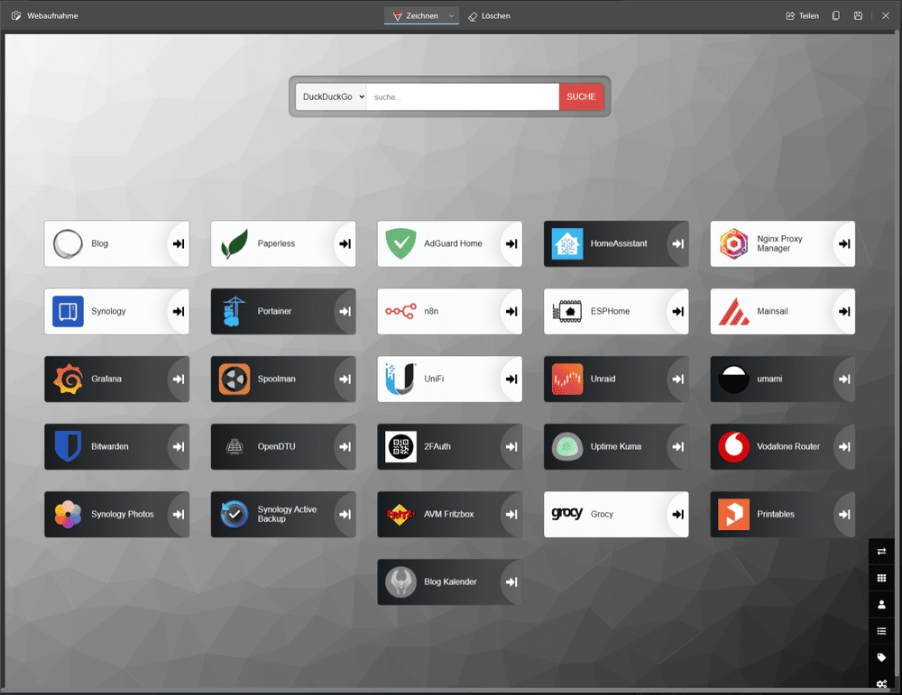 Edge: Create screenshots of a page without addons