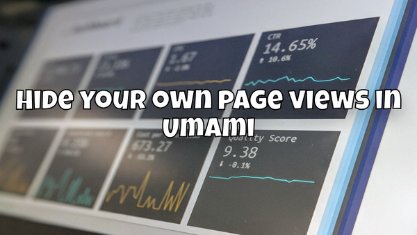 Hide your own page views in Umami